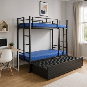 Metal Bunk Bed With Hydraulic Storage Without Mattress (6X2.5 Ft)